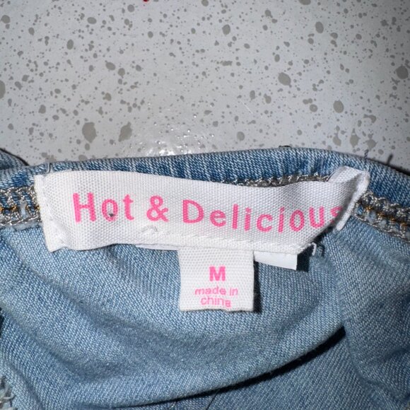 Hot & Delicious Denim & Rhinestone 2-Piece Set – Size M (NWT) - Picture 7 of 7